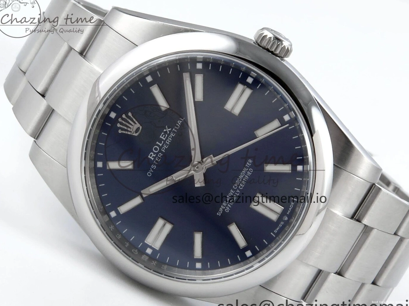 Best AAA Replica Sites 41mm 766 Edition Dial Best A 904L Oyster EWEF Perpetual 124300 Steel Unisex Blue 1230